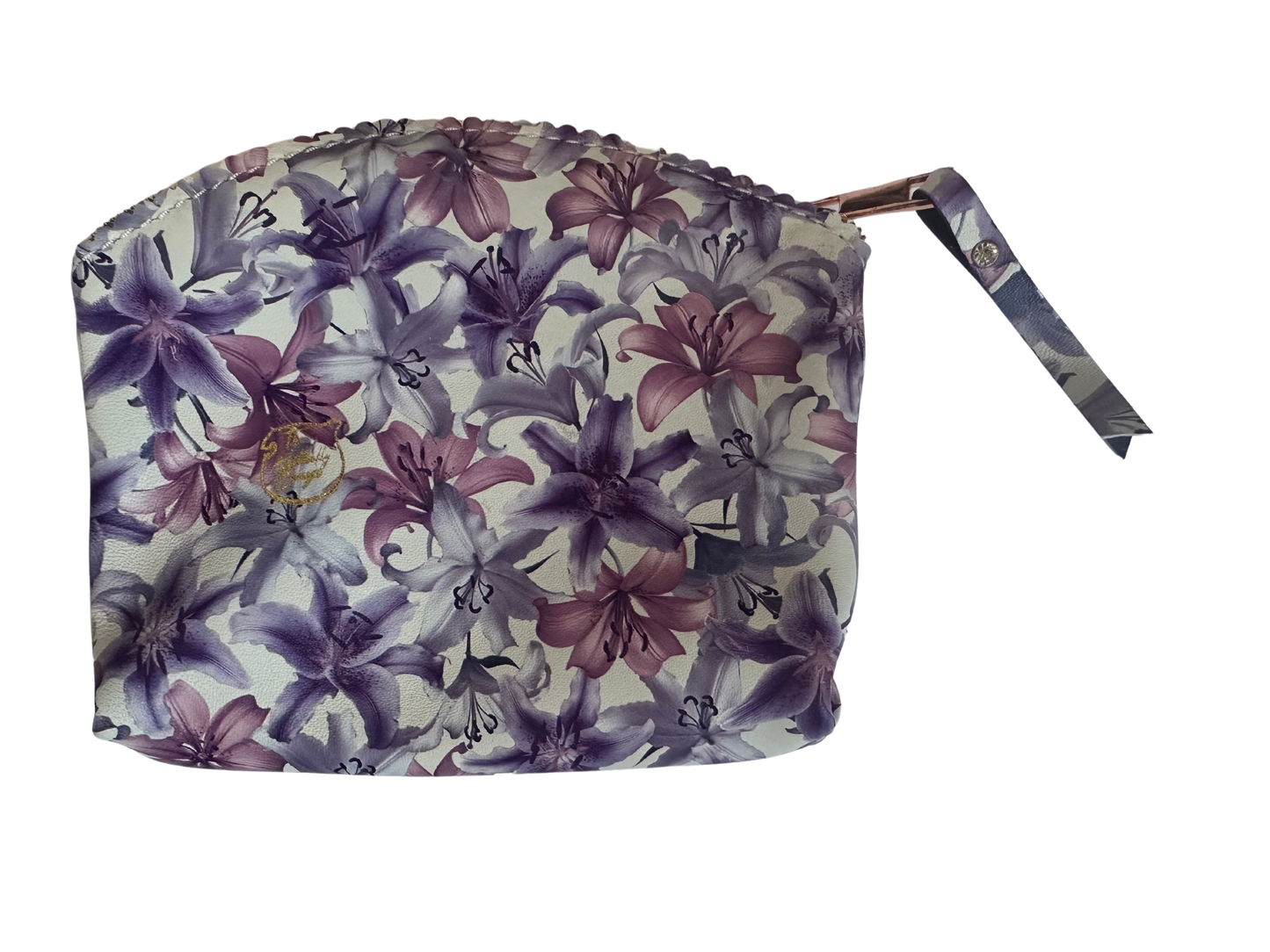 Lavender Lillys Leather Cosmetic Bag