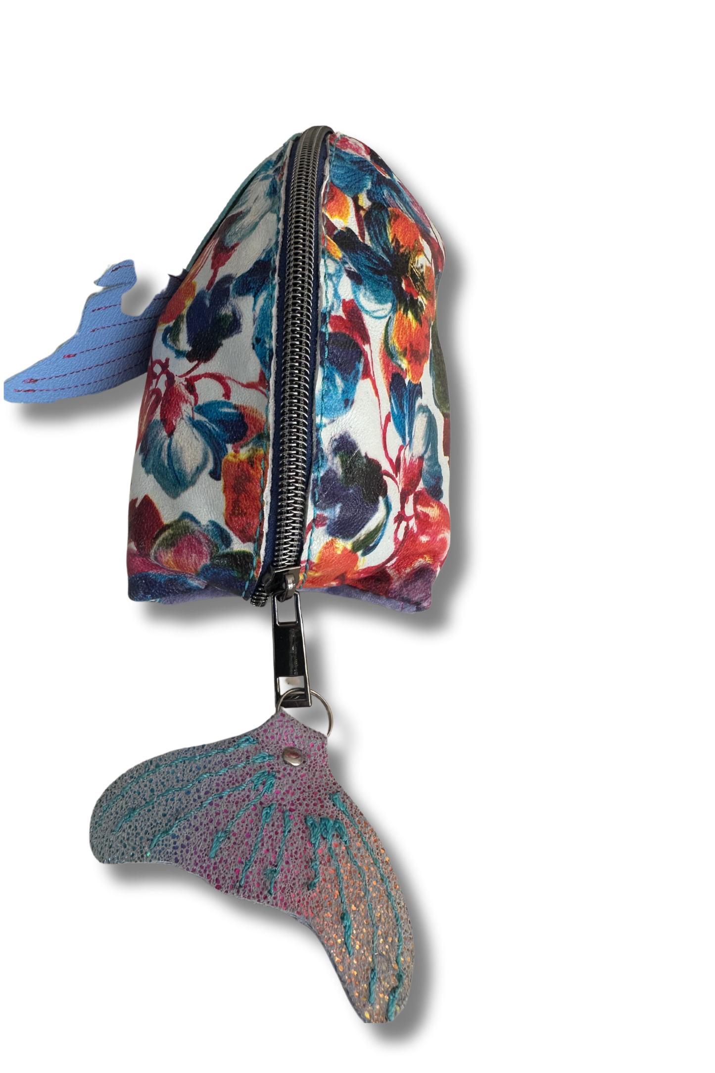 Ocean Flowers Mermaid Cosmetic Bag