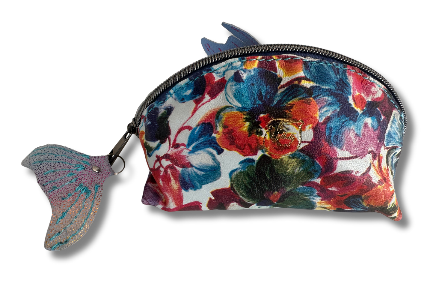 Ocean Flowers Mermaid Cosmetic Bag