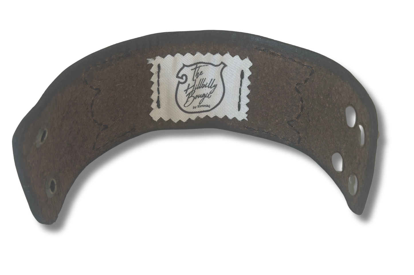 Hair-on-Hide Leather Cuff with Pink Rhinestone Accent